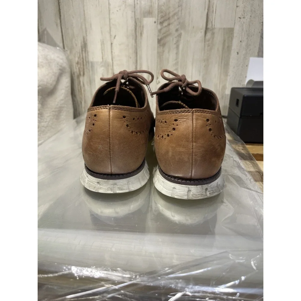 Cole Haan Zerogrand Men's Wingtip Oxford Brown Leather Shoes  11 M  Rubber Sole